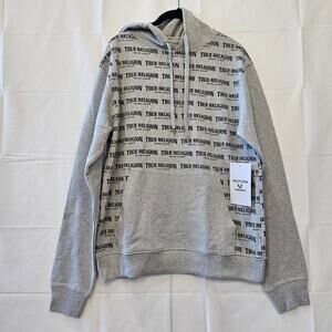 True Religion Pullover Lightweight Loungewear Gray Hoodie Medium